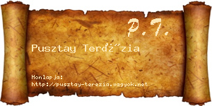 Pusztay Terézia névjegykártya